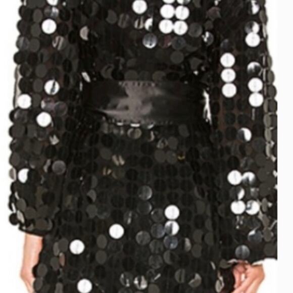 Lovers + Friends Black Sequin Long Sleeve Dress - Picture 2 of 8